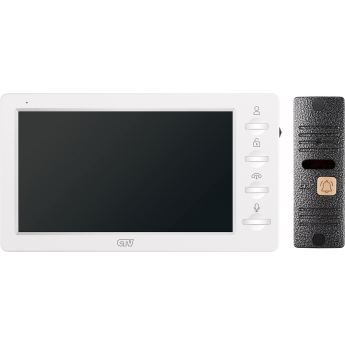 Комплект видеодомофона CTV-DP3702 GAMMA белый + серебро
